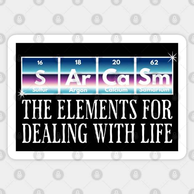 Sarcasm Periodic Table of Elements design Sticker by Luxinda